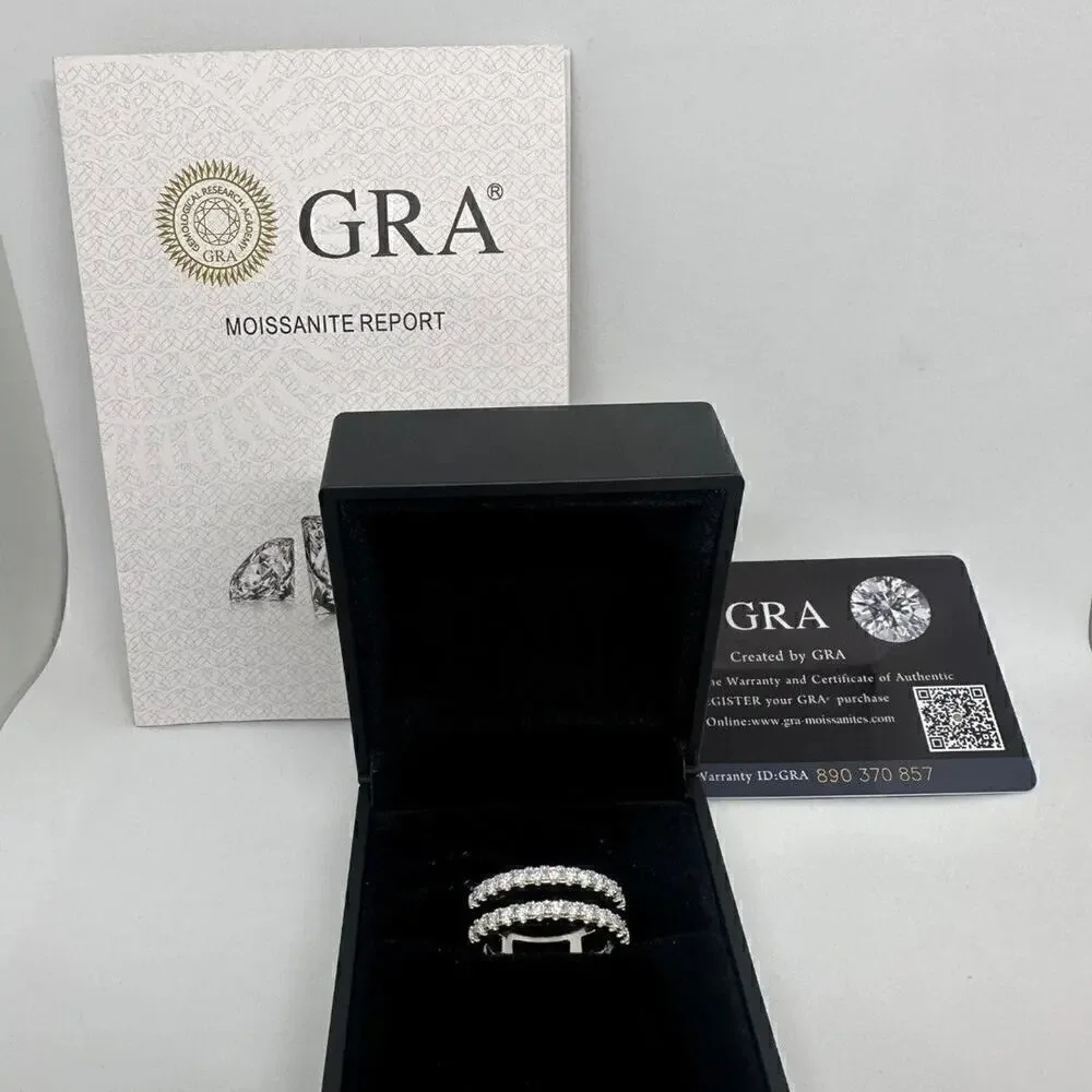 Moissanite Diamond Ring Enhancer Wedding Band GRA Certified Jewelry Size 7